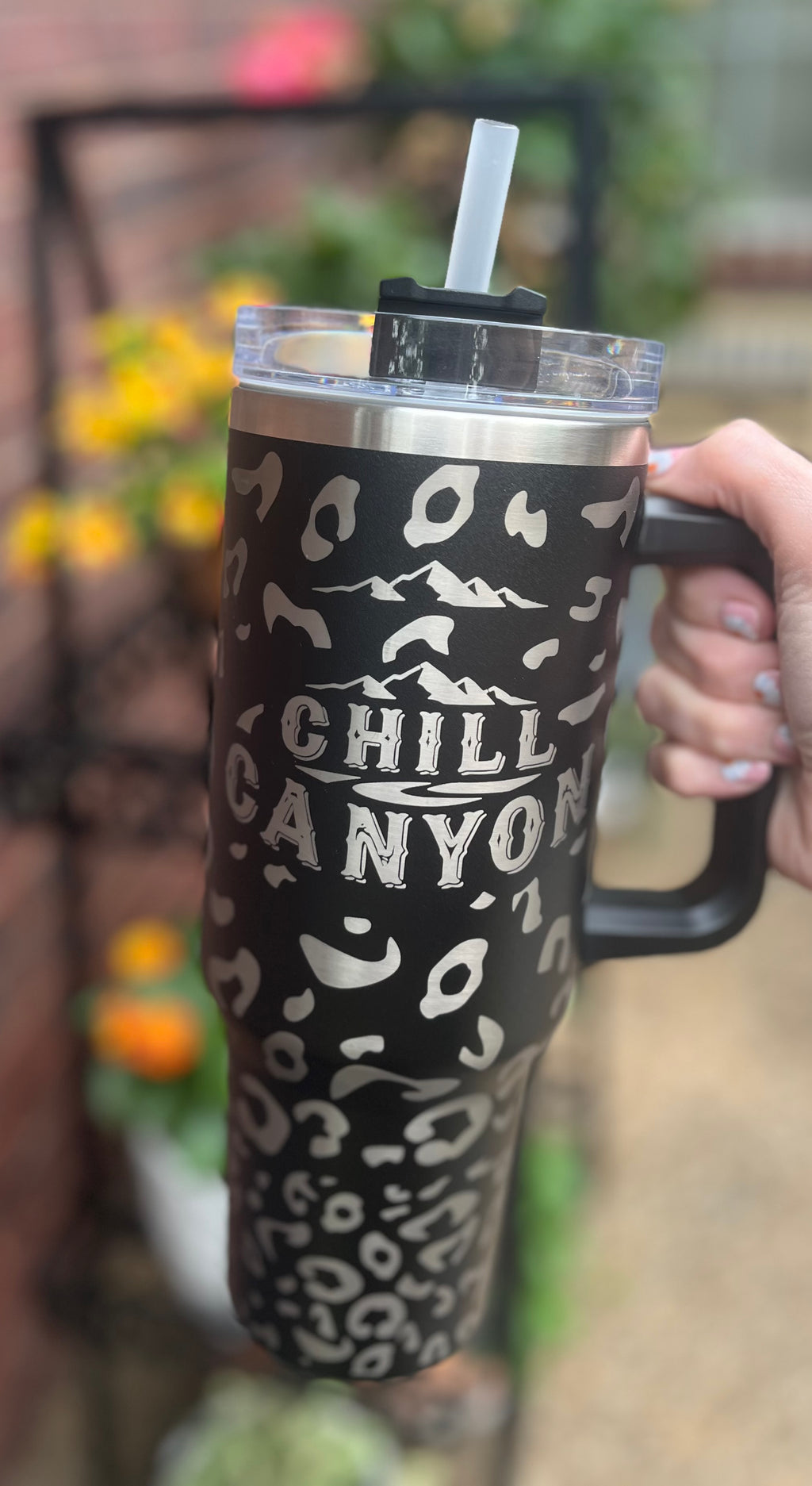 40oz Premium Leopard Print Stainless Steel Tumbler | Insulated Travel Mug | Chill Canyon