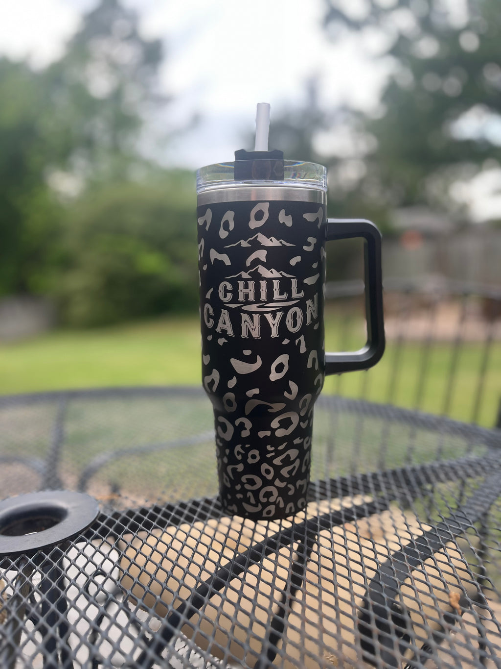 40oz Premium Leopard Print Stainless Steel Tumbler | Insulated Travel Mug | Chill Canyon